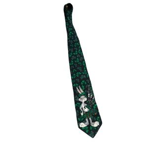 Bag pipe and shamrock bugs bunny tie
